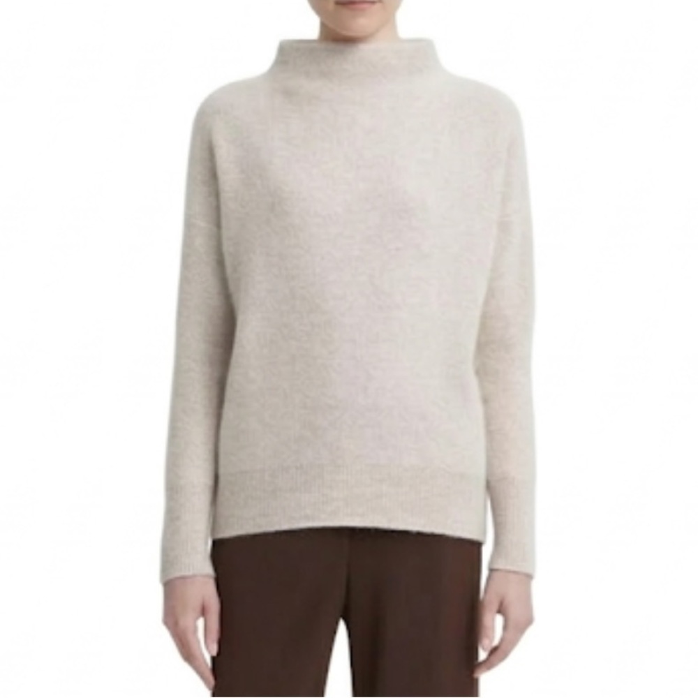NWOT! Vince Plush Cashmere Funnel Neck Sweater In Marble Size Small